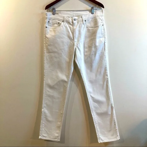 LEVI’S 511 Sz 33 x 32 Premium Denim White Jeans - Picture 1 of 12